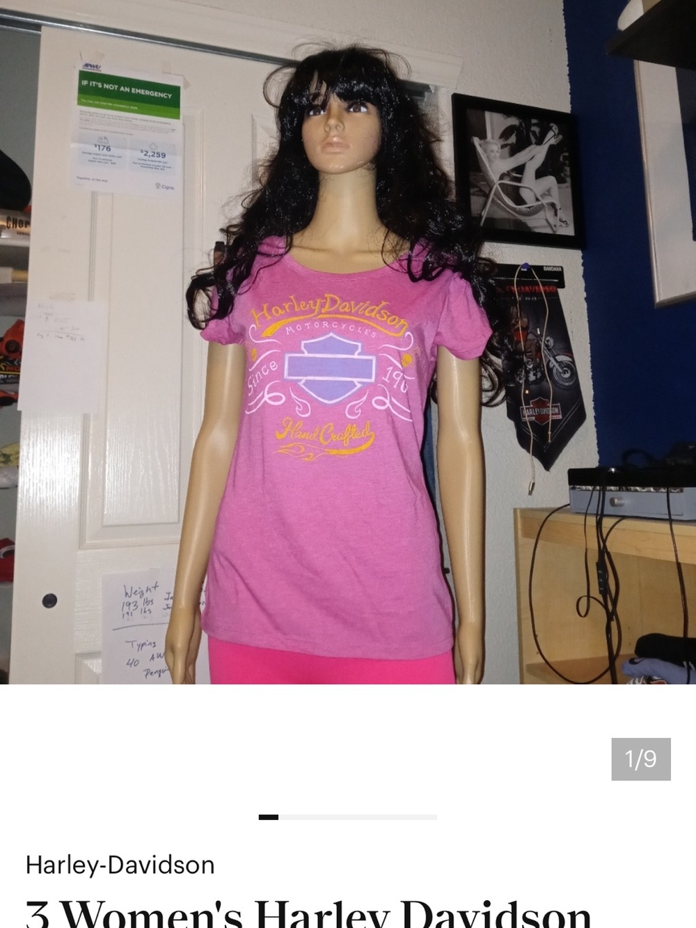 1-Harley-Davidson Pink Short Sleeve Graphic Tee